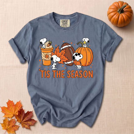 Comfort Colors Fall Football Pumpkin Season T-Shirt