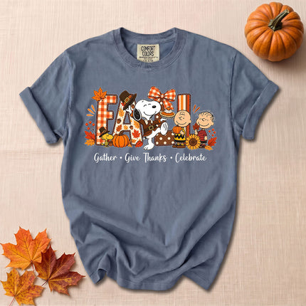 Comfort Colors Fall Thanksgiving Gather Give Thanks T-Shirt