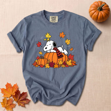Comfort Colors Fall Pumpkin Autumn Leaves Cozy T-Shirt