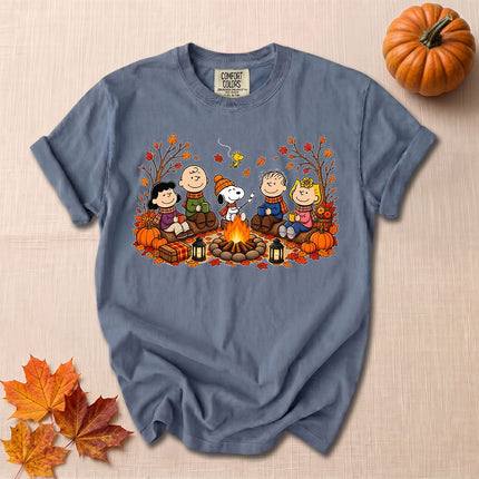 Comfort Colors Fall Autumn Campfire Pumpkin Cozy Season T-Shirt