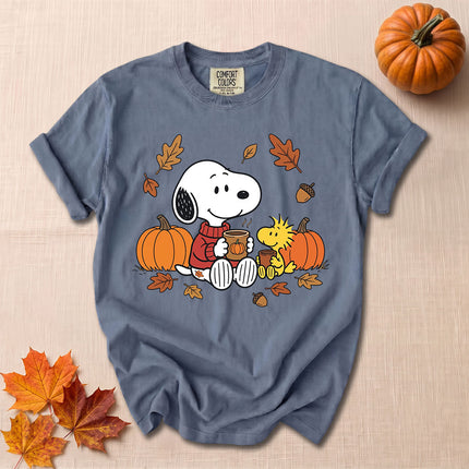 Comfort Colors Fall Pumpkin Cozy Autumn Coffee T-Shirt