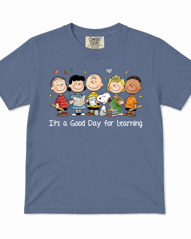 Comfort Colors Back To School Good Day For Learning Friends Kid T-Shirt