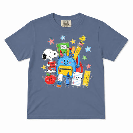 Comfort Colors Back To School Backpack School Supplies Kid T-Shirt
