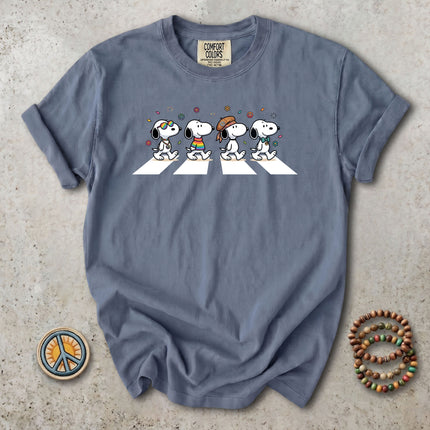 Comfort Colors Retro Hippie Peace Walk Groovy 70s Vibes T-Shirt