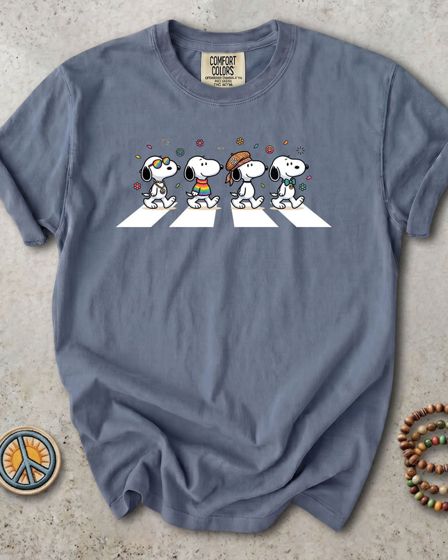 Comfort Colors Retro Hippie Peace Walk Groovy 70s Vibes T-Shirt