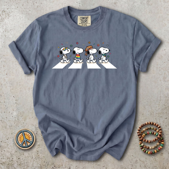Comfort Colors Retro Hippie Peace Walk Groovy 70s Vibes T-Shirt