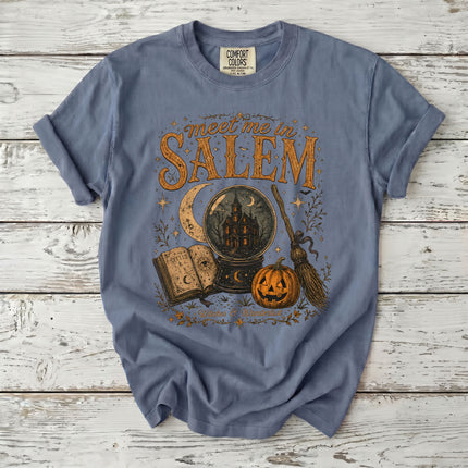 Comfort Colors Salem Witch Meet Me in Salem Halloween T-Shirt
