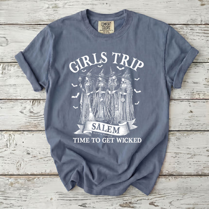 Comfort Colors Salem Witch Girls Trip Halloween T-Shirt