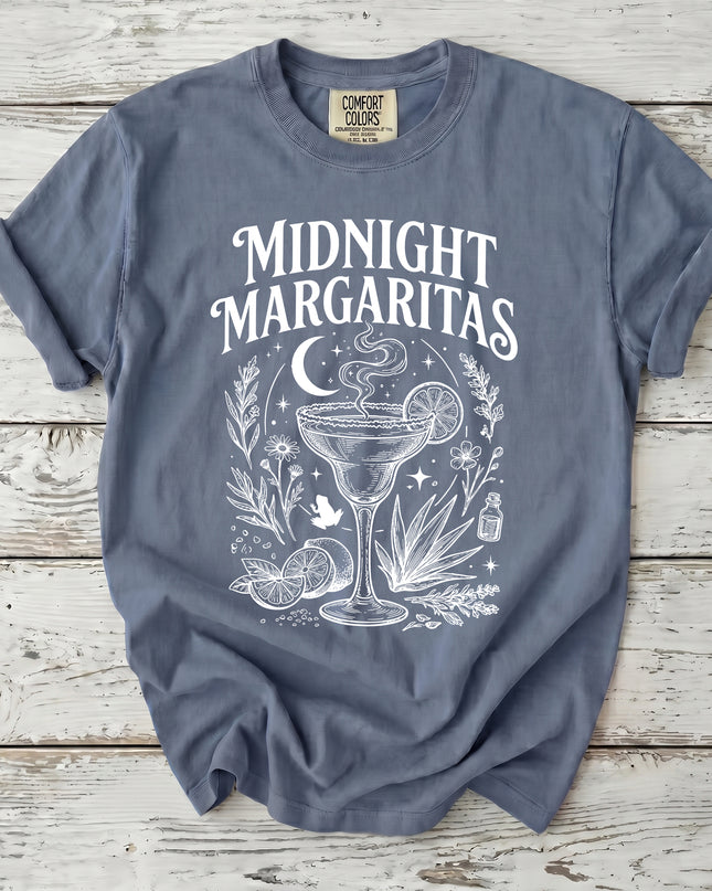 Comfort Colors Midnight Margaritas Witchy Cocktail Halloween T-Shirt