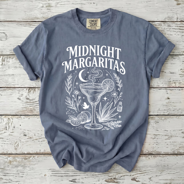 Comfort Colors Midnight Margaritas Witchy Cocktail Halloween T-Shirt