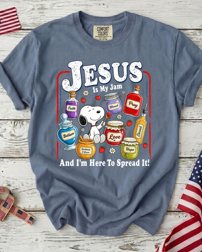 Comfort Colors Jesus Is My Jam Here to Spread It Christian T-Shirt