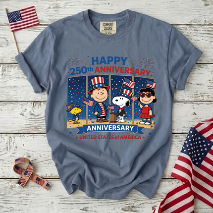 Comfort Colors Happy 250th Anniversary America 250 T-Shirt