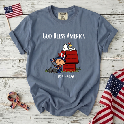Comfort Colors God Bless America 1776 2026 T-Shirt