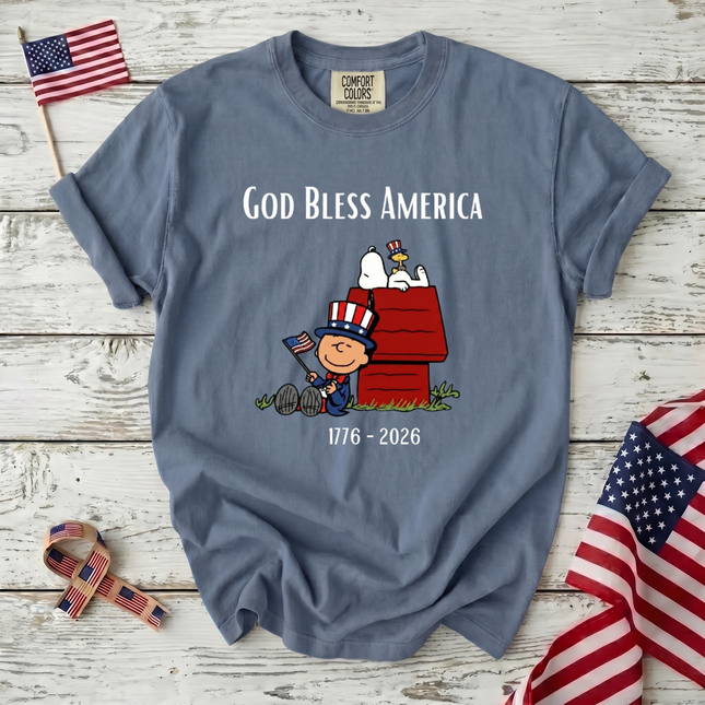 Comfort Colors God Bless America 1776 2026 T-Shirt