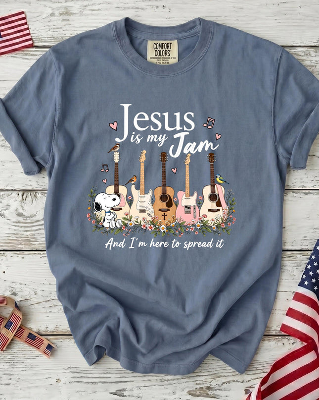 Comfort Colors Jesus Is My Jam Guitar Worship Music Christian T-Shirt