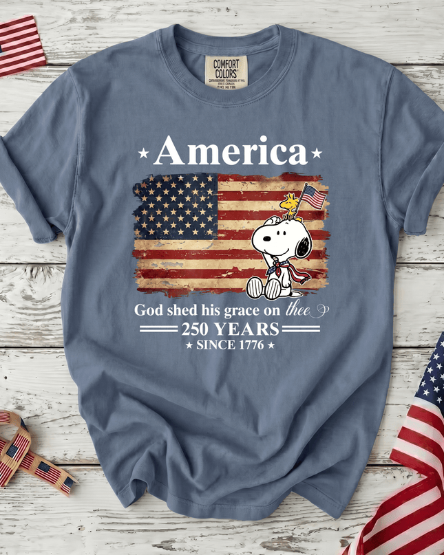 BLUEJEAN_a877ae54-8853-425d-9498-2f95991ffcee - AuraNations - Comfort Colors 250 Years Of Freedom Liberty T-Shirt - Blue Jean / S - 250TH ANNIVERSARY, ALL, COMFORT COLORS, NO CUSTOM, PRODUCTS, SNPY, TSHIRT
