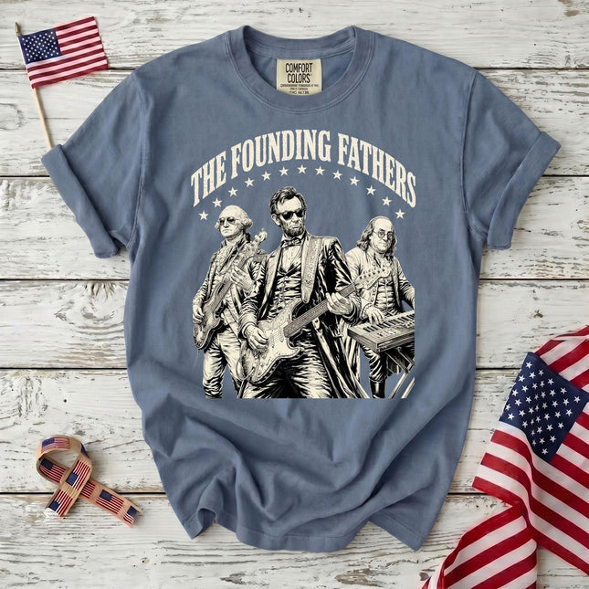 Comfort Colors 250th Anniversary USA The Founding Fathers Rock Band T-Shirt