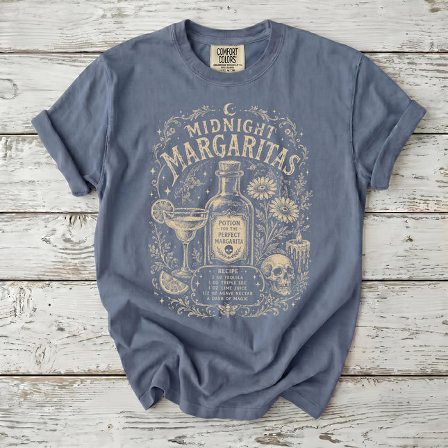 Comfort Colors Midnight Margaritas Witch Shirt Halloween Cocktail T-Shirt