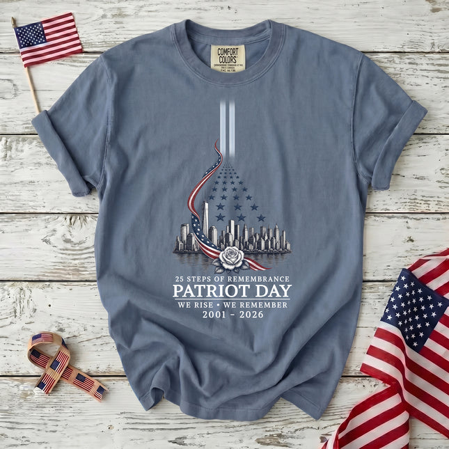 Comfort Colors 25th Anniversary Patriot Day 911 Remembrance Memorial Tribute T-Shirt