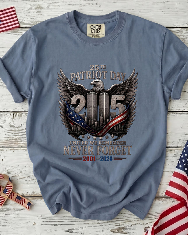 Comfort Colors 25th Anniversary Patriot Day 911 United We Remember Eagle T-Shirt