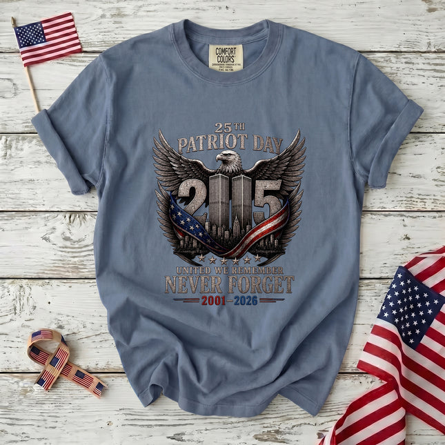 Comfort Colors 25th Anniversary Patriot Day 911 United We Remember Eagle T-Shirt