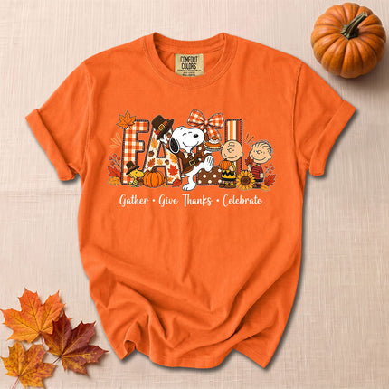 Comfort Colors Fall Thanksgiving Gather Give Thanks T-Shirt