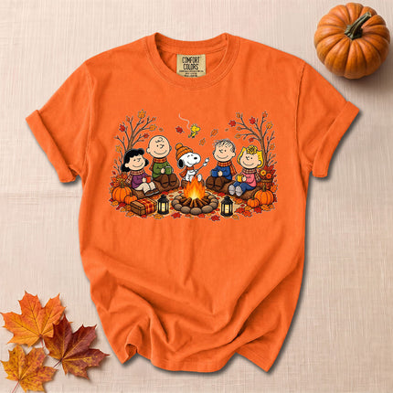 Comfort Colors Fall Autumn Campfire Pumpkin Cozy Season T-Shirt