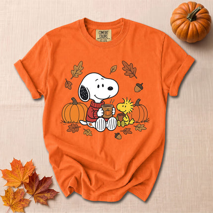 Comfort Colors Fall Pumpkin Cozy Autumn Coffee T-Shirt
