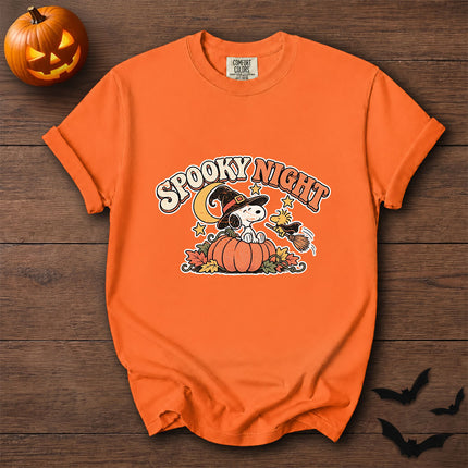 Comfort Colors Spooky Night Halloween Pumpkin Witch T-Shirt