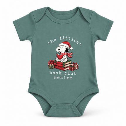 The Littlest Book Club Member Christmas Reader Baby Bodysuit