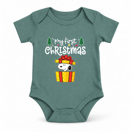 My First Christmas Gift Box Surprise Baby Bodysuit