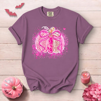 Comfort Colors Pink Pumpkin Breast Cancer Awareness T-Shirt