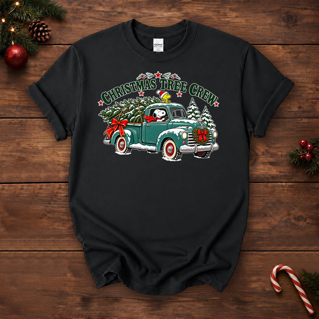 Christmas Tree Crew Vintage Pickup Truck T-Shirt