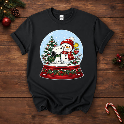 Christmas Snow Globe Snowman Winter Scene T-Shirt