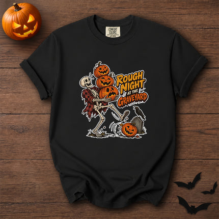Comfort Colors Halloween Skeleton Pumpkin Graphic T-Shirt