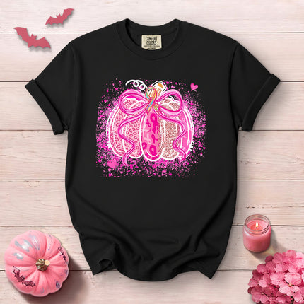 Comfort Colors Pink Pumpkin Breast Cancer Awareness T-Shirt