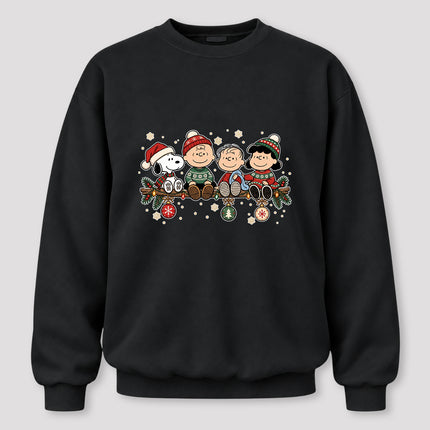 Cozy Christmas Garland Winter Knit Design Sweatshirt