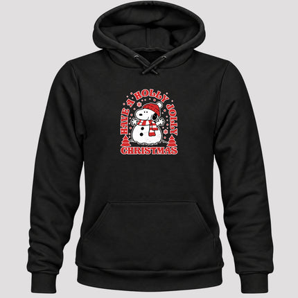 Holly Jolly Christmas Snowflake Winter Scarf Hoodie