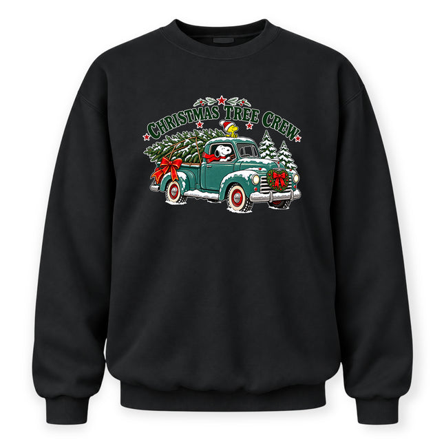Christmas Tree Crew Vintage Pickup Truck Sweatshirt