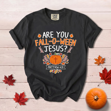 Comfort Colors Fall Autumn Christian Jesus Pumpkin Matthew 4 19 T-Shirt