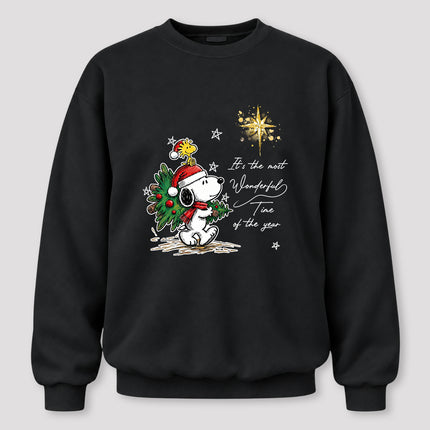 Most Wonderful Time Christmas Tree Star Sweatshirt