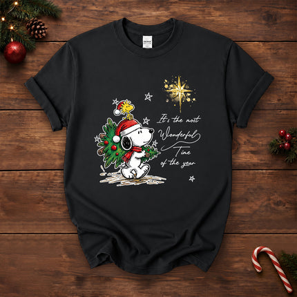 Most Wonderful Time Christmas Tree Star T-Shirt