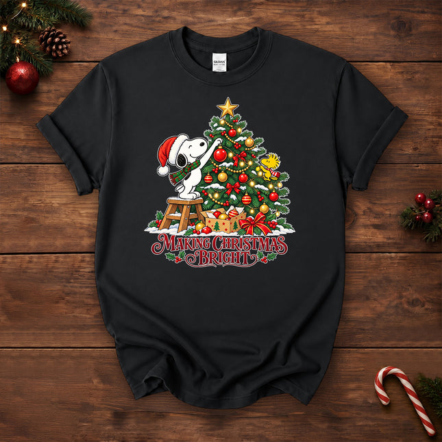 Making Christmas Bright Decorated Tree T-Shirt