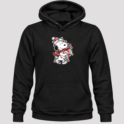 Christmas Lights Wrapped Gift Cozy Christmas Hoodie