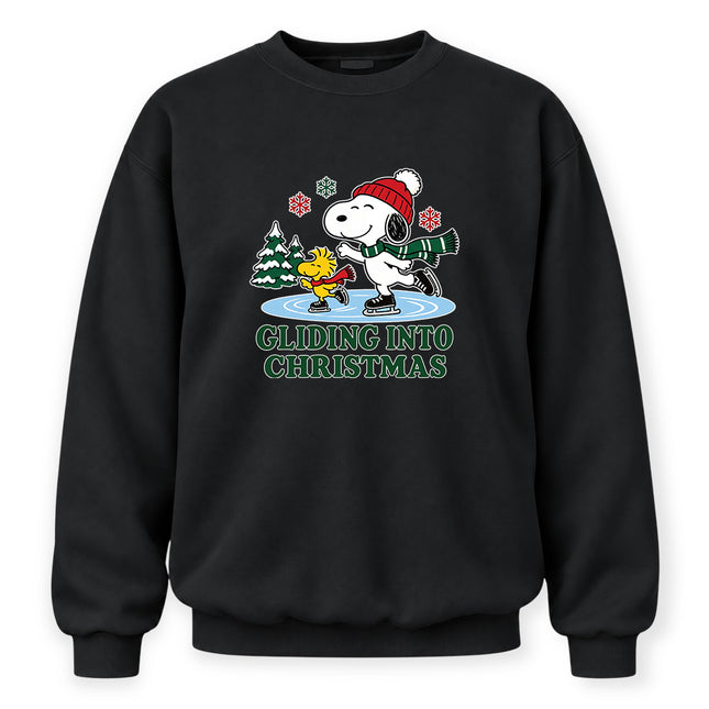 Gliding Into Christmas Ice Skating Winter Holiday Sweatshirt