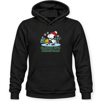 Gliding Into Christmas Ice Skating Winter Holiday Hoodie
