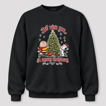 We Wish You a Merry Christmas Tree Lights Crewneck Sweatshirt