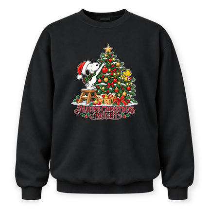 Making Christmas Bright Festive Tree Decorating Sweatshirt