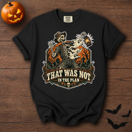 Comfort Colors Halloween Skeleton Ghost Graveyard Graphic T-Shirt