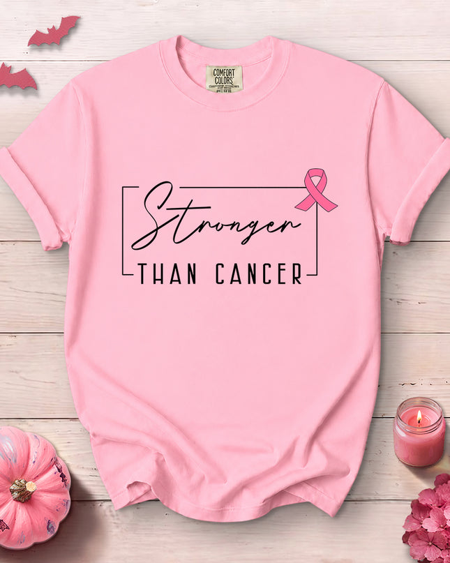 Comfort Colors Stronger Than Cancer Breast Cancer Awareness T-Shirt